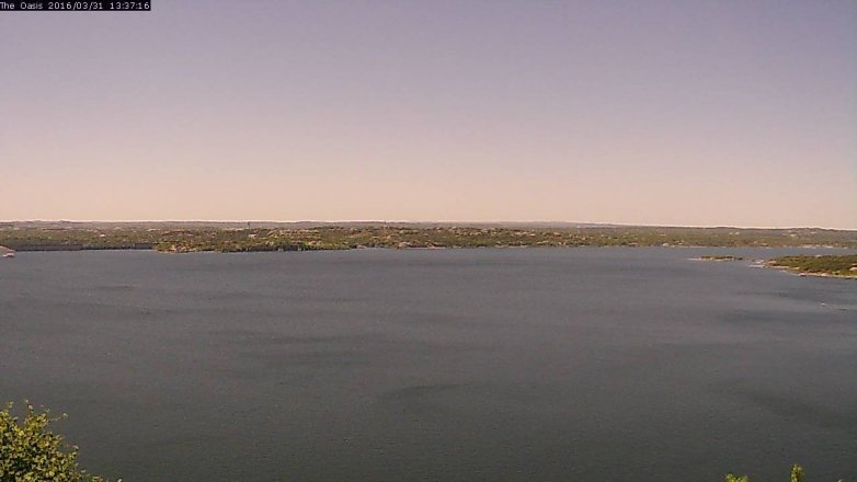 Lake Travis webcam, March 31, 2016 12:45 PM CT