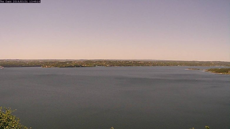 Lake Travis webcam, March 31, 2016 12:55 PM CT