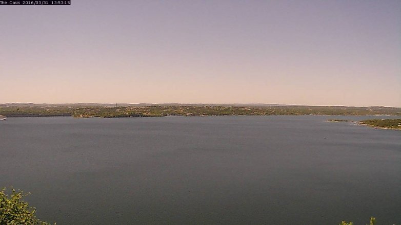 Lake Travis webcam, March 31, 2016 1:00 PM CT