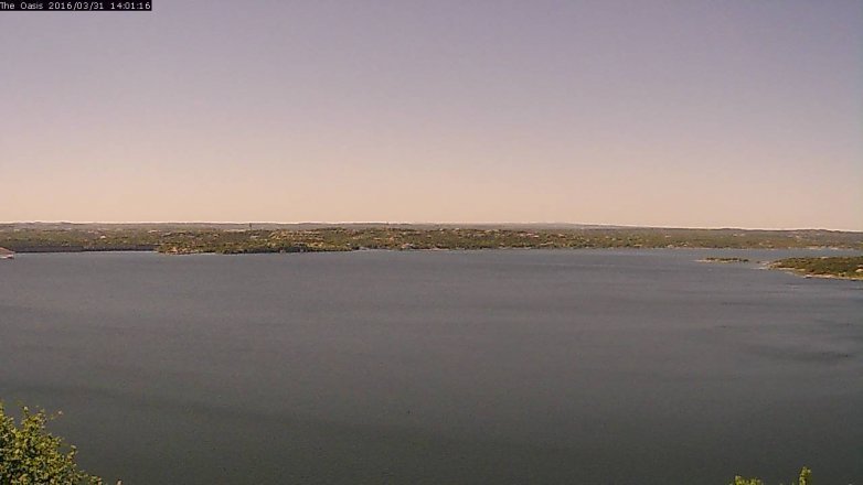 Lake Travis webcam, March 31, 2016 1:05 PM CT