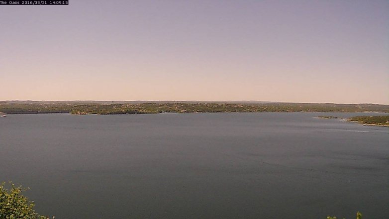 Lake Travis webcam, March 31, 2016 1:15 PM CT