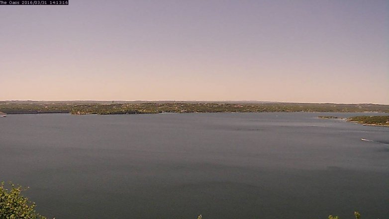 Lake Travis webcam, March 31, 2016 1:20 PM CT