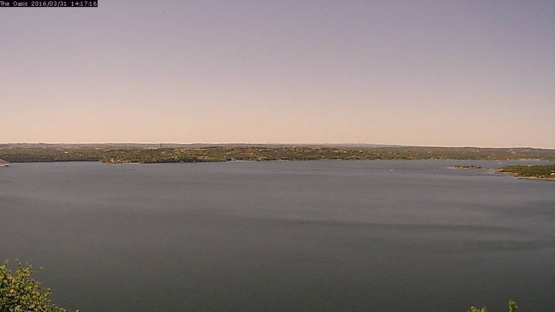 Lake Travis webcam, March 31, 2016 1:25 PM CT