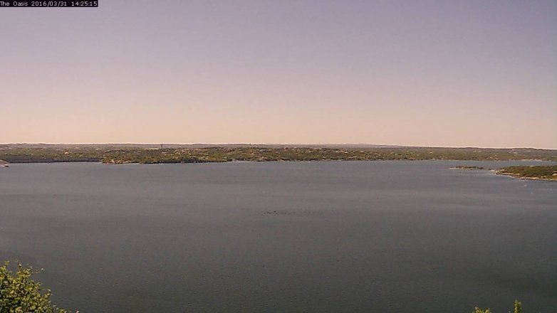 Lake Travis webcam, March 31, 2016 1:30 PM CT