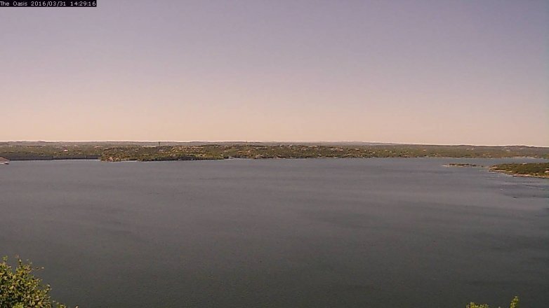 Lake Travis webcam, March 31, 2016 1:35 PM CT