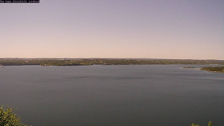 Lake Travis webcam, March 31, 2016 1:55 PM CT