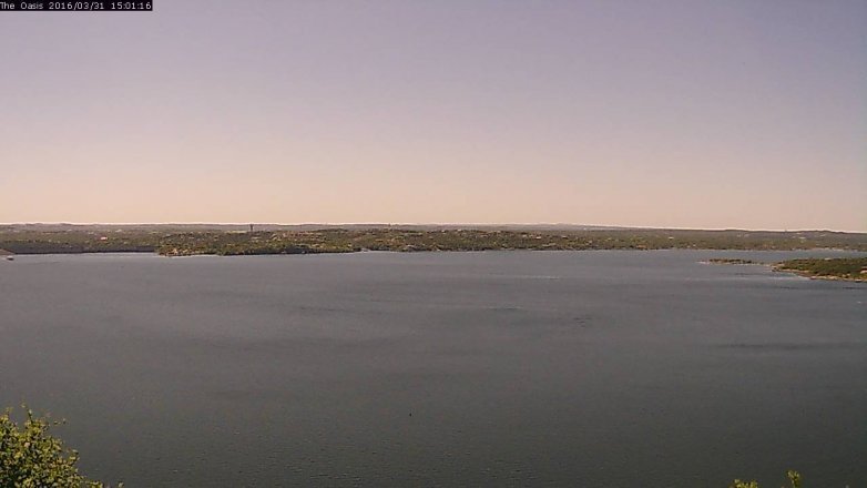 Lake Travis webcam, March 31, 2016 2:05 PM CT