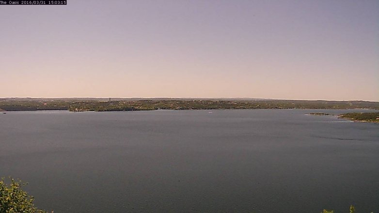 Lake Travis webcam, March 31, 2016 2:10 PM CT