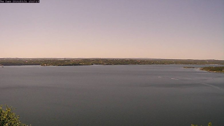 Lake Travis webcam, March 31, 2016 2:15 PM CT