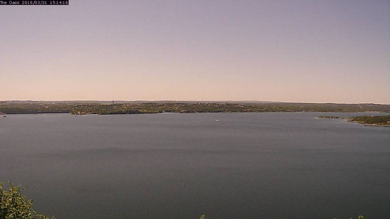 Lake Travis webcam, March 31, 2016 2:20 PM CT