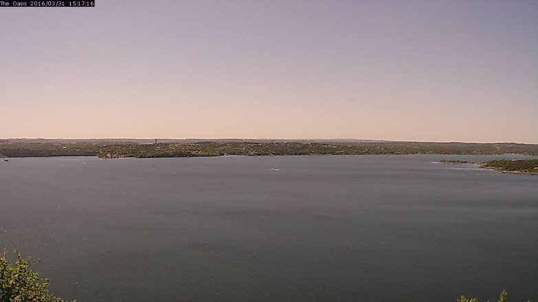 Lake Travis webcam, March 31, 2016 2:25 PM CT