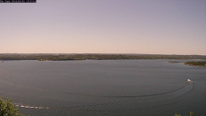 Lake Travis webcam, March 31, 2016 2:45 PM CT