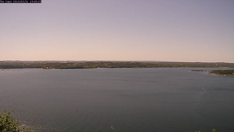 Lake Travis webcam, March 31, 2016 2:50 PM CT