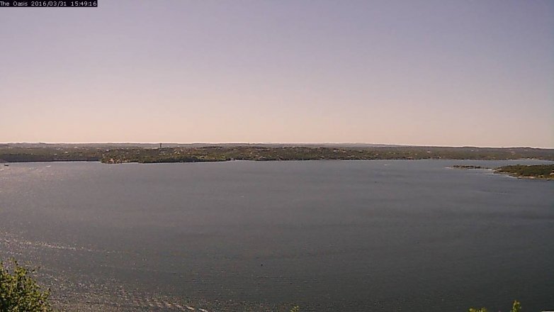 Lake Travis webcam, March 31, 2016 2:55 PM CT