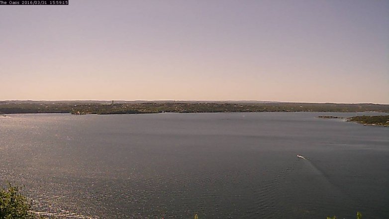 Lake Travis webcam, March 31, 2016 3:05 PM CT