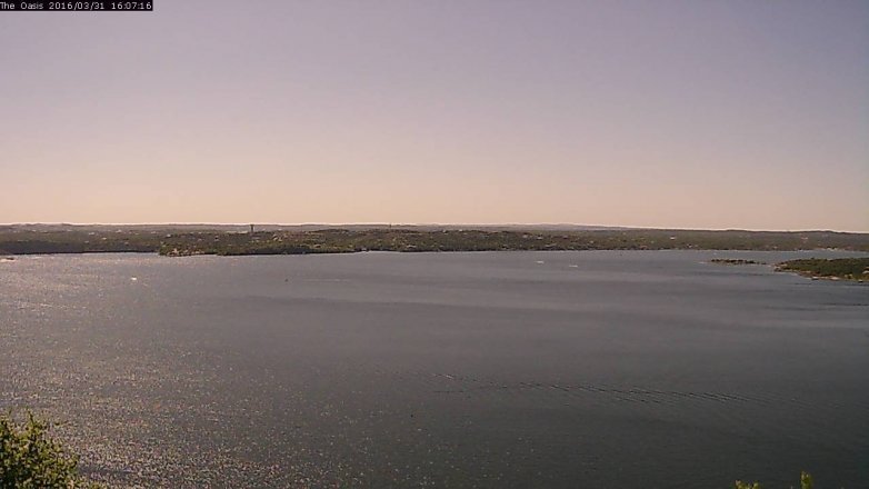 Lake Travis webcam, March 31, 2016 3:15 PM CT