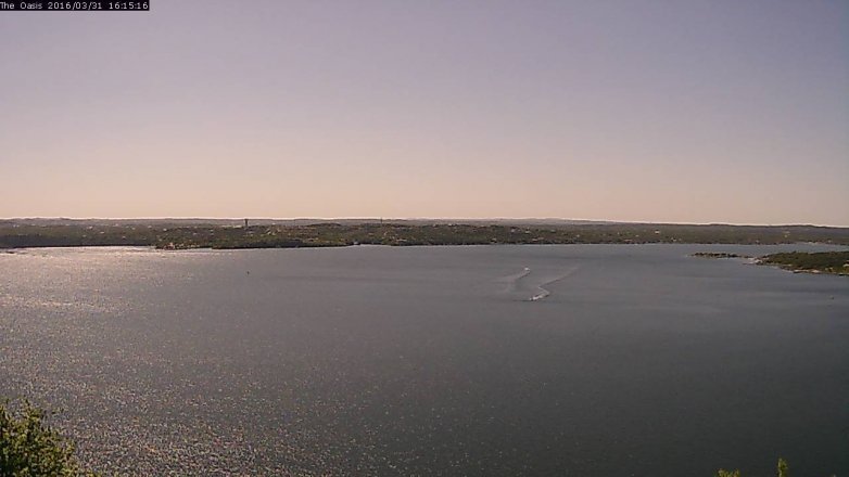 Lake Travis webcam, March 31, 2016 3:20 PM CT