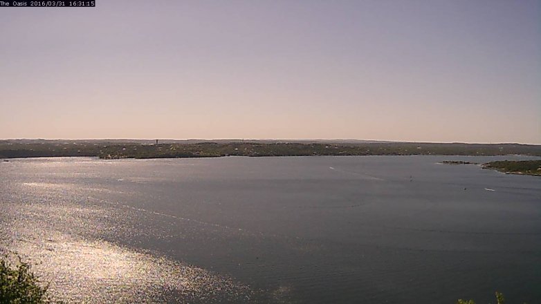 Lake Travis webcam, March 31, 2016 3:35 PM CT