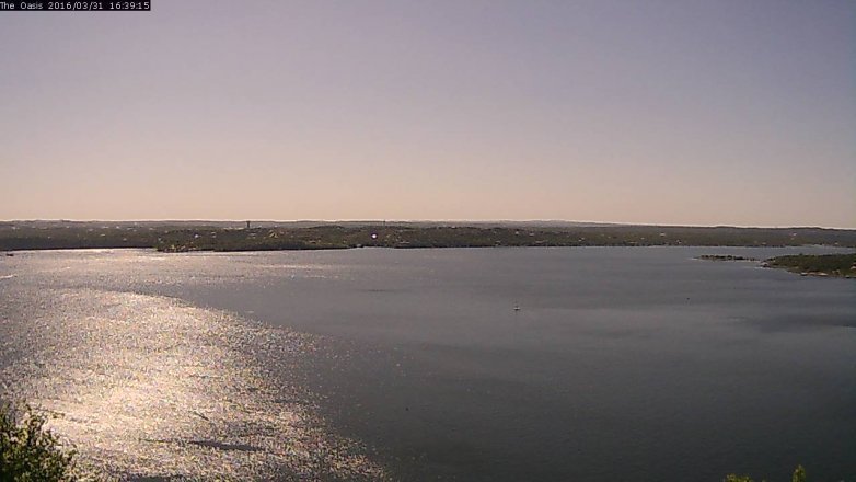 Lake Travis webcam, March 31, 2016 3:45 PM CT