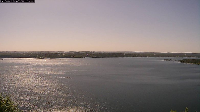 Lake Travis webcam, March 31, 2016 3:50 PM CT