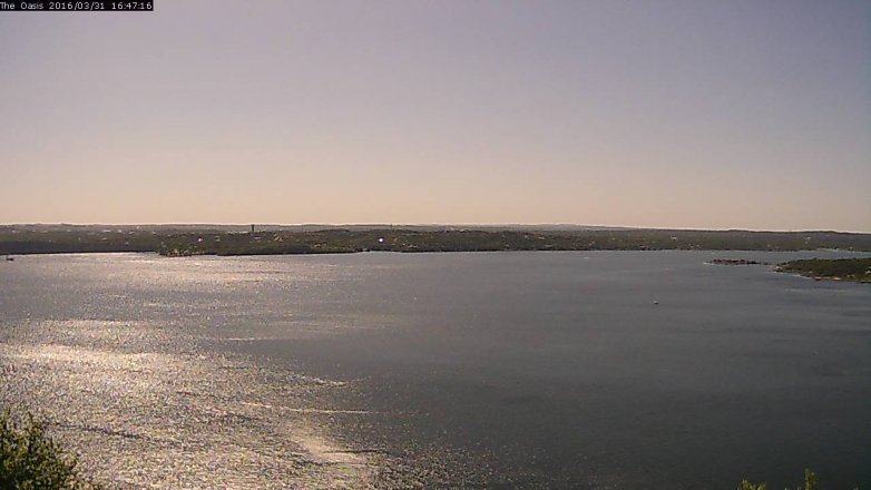 Lake Travis webcam, March 31, 2016 3:55 PM CT