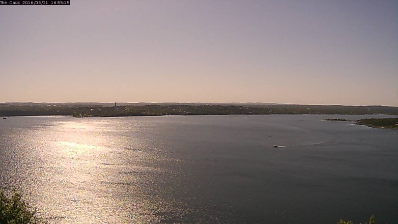 Lake Travis webcam, March 31, 2016 4:00 PM CT
