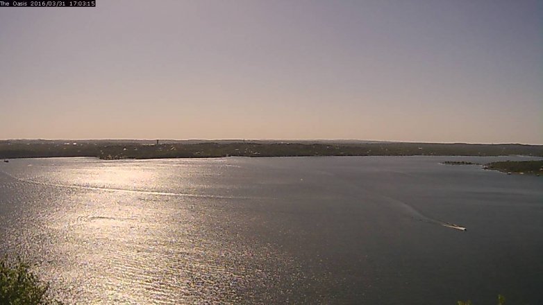 Lake Travis webcam, March 31, 2016 4:10 PM CT