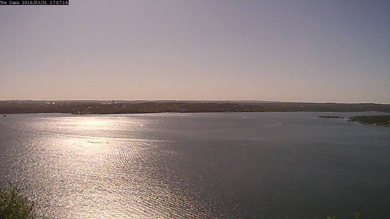 Lake Travis webcam, March 31, 2016 4:15 PM CT