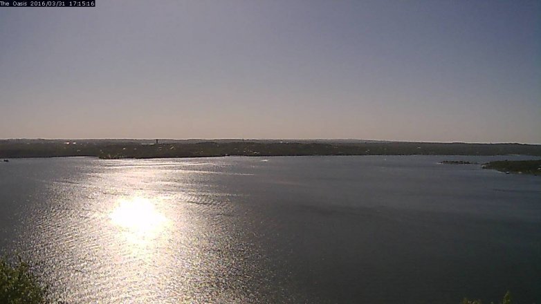 Lake Travis webcam, March 31, 2016 4:20 PM CT