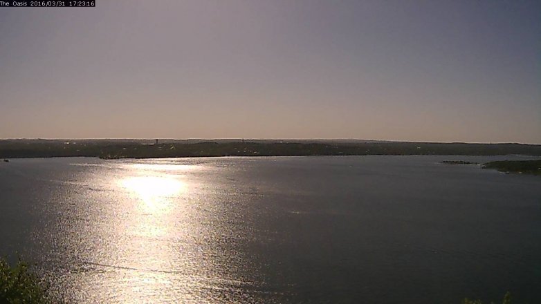 Lake Travis webcam, March 31, 2016 4:30 PM CT