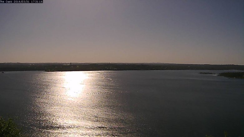 Lake Travis webcam, March 31, 2016 4:40 PM CT