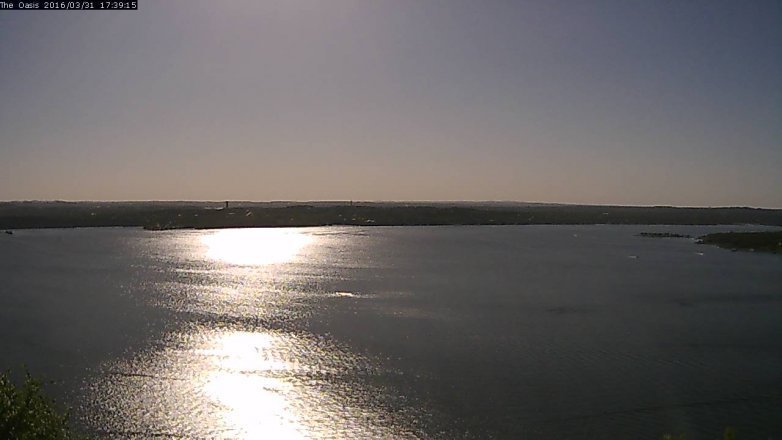 Lake Travis webcam, March 31, 2016 4:45 PM CT