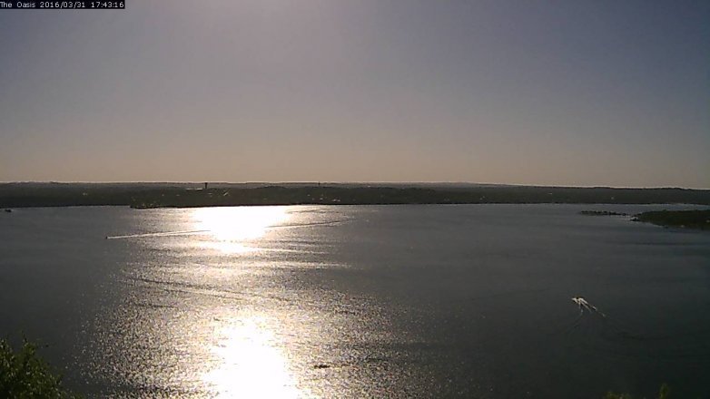 Lake Travis webcam, March 31, 2016 4:50 PM CT