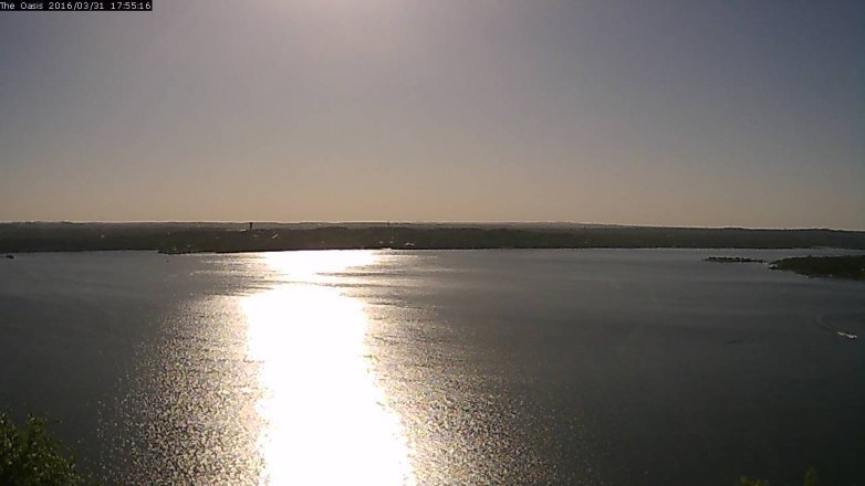 Lake Travis webcam, March 31, 2016 5:00 PM CT