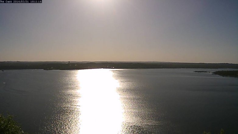 Lake Travis webcam, March 31, 2016 5:15 PM CT