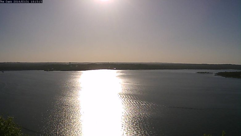 Lake Travis webcam, March 31, 2016 5:20 PM CT