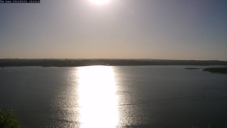 Lake Travis webcam, March 31, 2016 5:25 PM CT