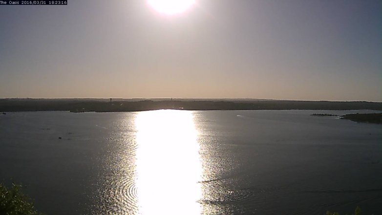 Lake Travis webcam, March 31, 2016 5:30 PM CT