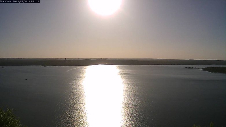 Lake Travis webcam, March 31, 2016 5:35 PM CT