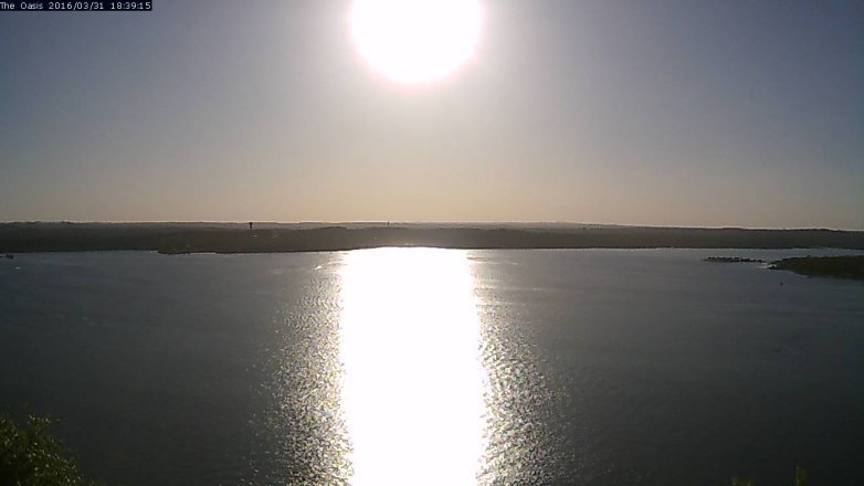 Lake Travis webcam, March 31, 2016 5:45 PM CT