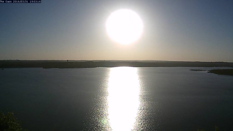 Lake Travis webcam, March 31, 2016 6:10 PM CT