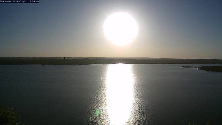 Lake Travis webcam, March 31, 2016 6:15 PM CT