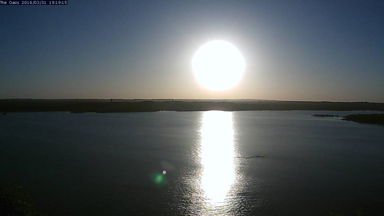 Lake Travis webcam, March 31, 2016 6:25 PM CT