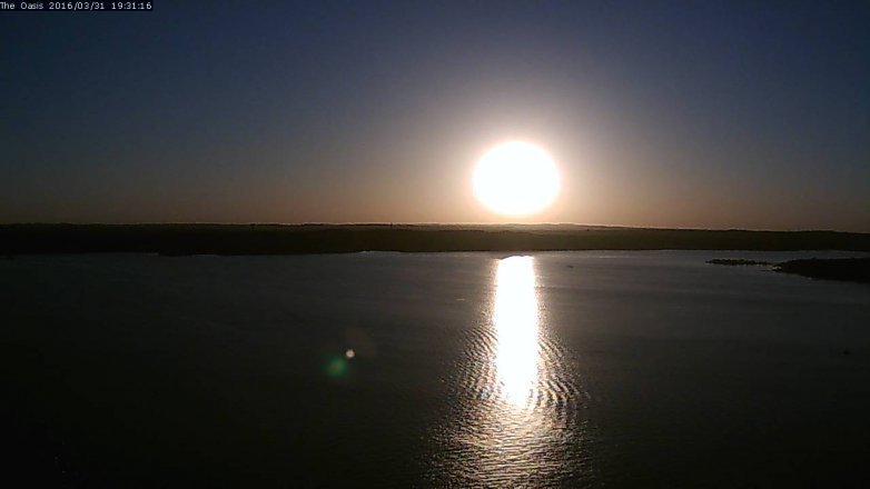 Lake Travis webcam, March 31, 2016 6:35 PM CT