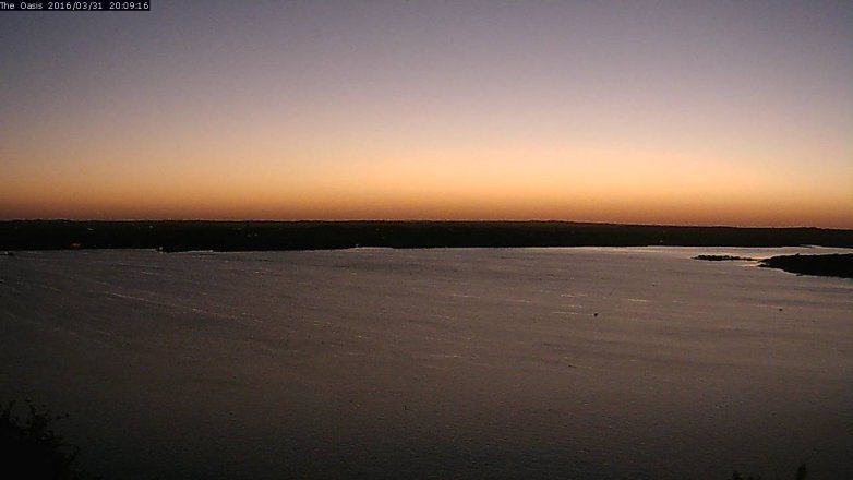 Lake Travis webcam, March 31, 2016 7:15 PM CT
