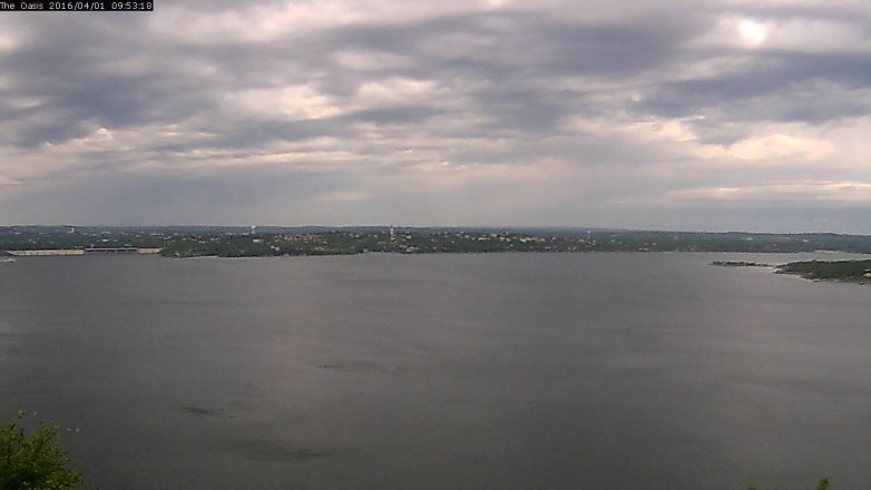 Lake Travis webcam, April 1, 2016 9:00 AM CT