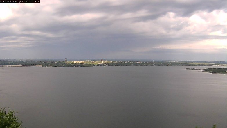 Lake Travis webcam, April 1, 2016 9:15 AM CT