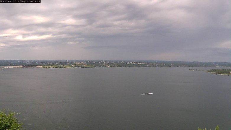 Lake Travis webcam, April 1, 2016 9:25 AM CT