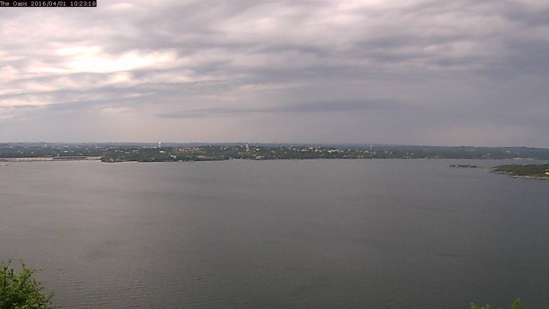 Lake Travis webcam, April 1, 2016 9:30 AM CT