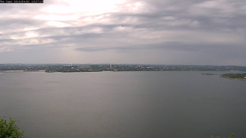Lake Travis webcam, April 1, 2016 9:35 AM CT